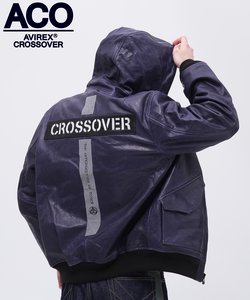 《CROSSOVER》LEATHER CWU PARKA ／ レザー CWU パーカー ／ AVIREX ／ アヴィレックス