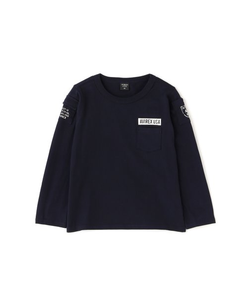 《KIDS ／ キッズ》FATIGUE CREW NECK LONGSLEEVE T-SHIRT ／ ファティーグ クルーネック ロングスリ