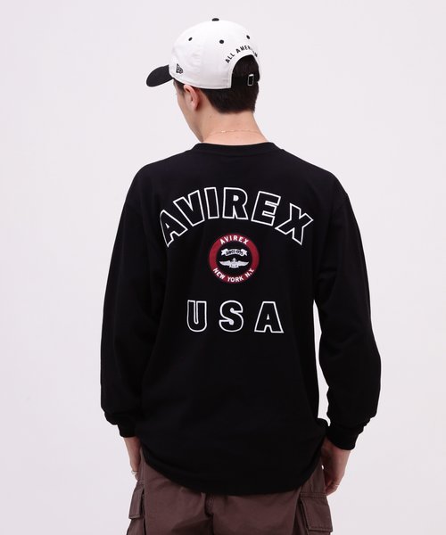 VARSITY LOGO L／S T-SHIRT ／ バーシティ ロゴ 長袖Tシャツ／ AVIREX ／アヴィレックス