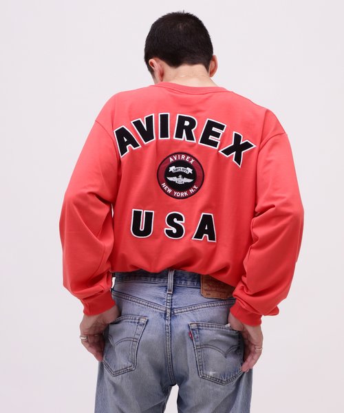 VARSITY LOGO L／S T-SHIRT ／ バーシティ ロゴ 長袖Tシャツ／ AVIREX ／アヴィレックス