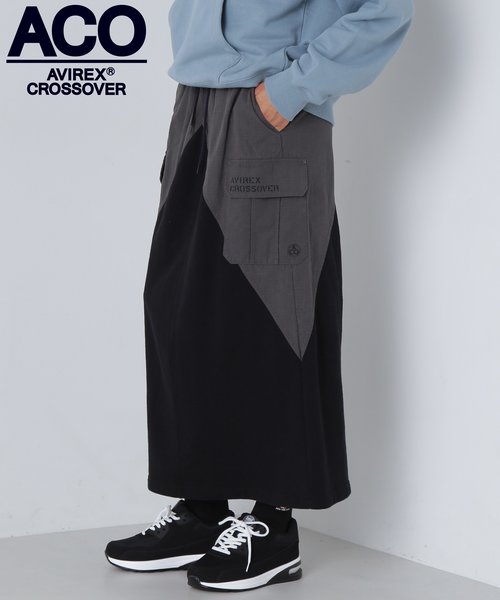 《CROSSOVER》RIPSTOP COMBI SKIRT／リップストップ コンビススカート クロスオーバー