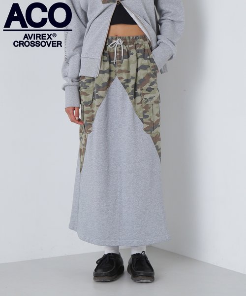 《CROSSOVER》RIPSTOP COMBI SKIRT／リップストップ コンビススカート クロスオーバー