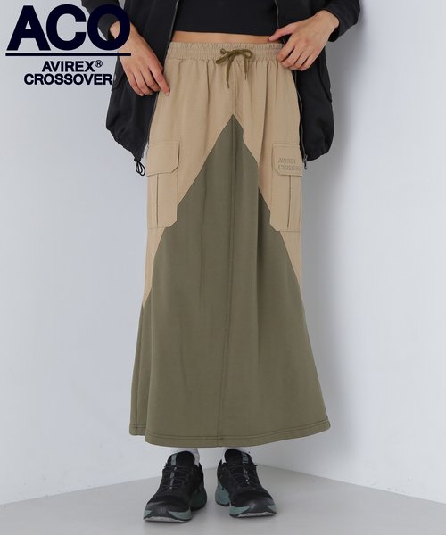 《CROSSOVER》RIPSTOP COMBI SKIRT／リップストップ コンビススカート クロスオーバー