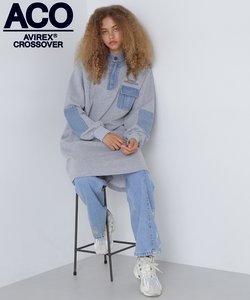 《CROSSOVER》DENIM COMBI ONEPIECE／デニムコンビワンピース