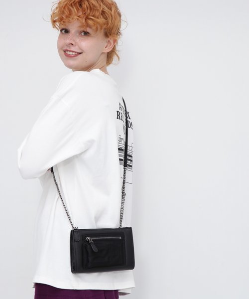 LEATHER CHAIN SHOULDER BAG／レザーチェーンショルダーバッグ