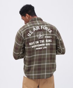 LONGSLEEVE CHECK EMB SHIRT USAF ／ ロングスリーブ チェック エンブロイダリー シャツ USAF 