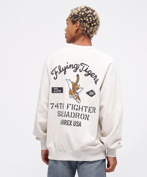 CREWNECK SWEAT FRYING TIGERS ／ クルーネックスウェット フライングタイガース ／ AVIREX