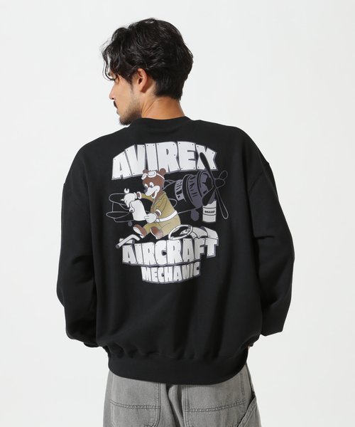 《WEB&DEPOT限定》FLIGHT MECHANIC CREW NECK SWEAT ／ フライト メカニック クルーネック スウェット