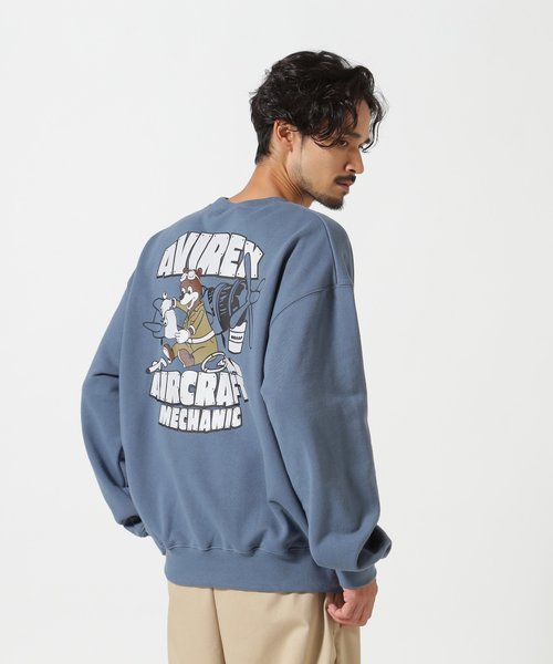 《WEB&DEPOT限定》FLIGHT MECHANIC CREW NECK SWEAT ／ フライト メカニック クルーネック スウェット