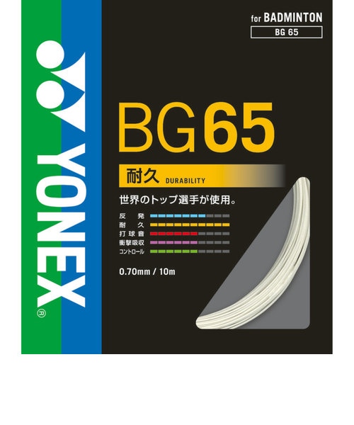 ヨネックス（YONEX）バドミントン ストリング ミクロン65 BG65-011