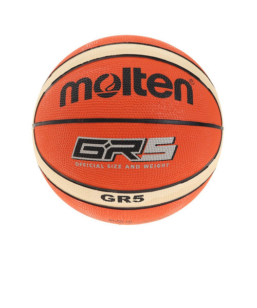 モルテン（molten）バスケットボール 5号球 (小学校用) ジュニア GR5 BGR5-OI 自主練
