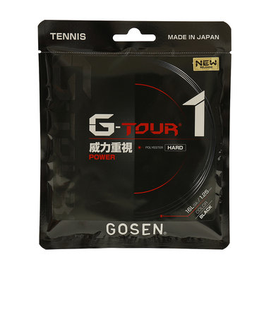 ゴーセン（GOSEN）硬式テニスストリング G-TOUR 1 16L BK TSGT11BK