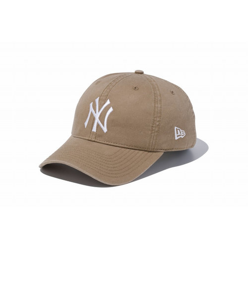 ニューエラ（NEW ERA）帽子 キャップ 9TWENTY Cloth Strap ウォッシュドコットン ニューヨーク・ヤンキース カーキ×ホワイト