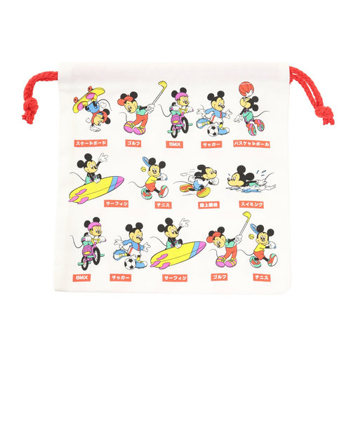 ミッキーマウス（Mickey Mouse）巾着 ミッキー総柄 WH APDS4941