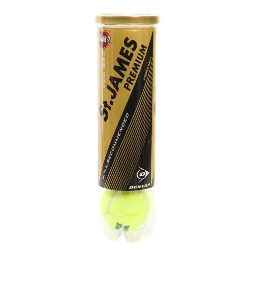 ダンロップ（DUNLOP）硬式テニス用ボール セント・ジェームス・プレミアム 4個入りボトル STJAMESPRM4TIN 自主練