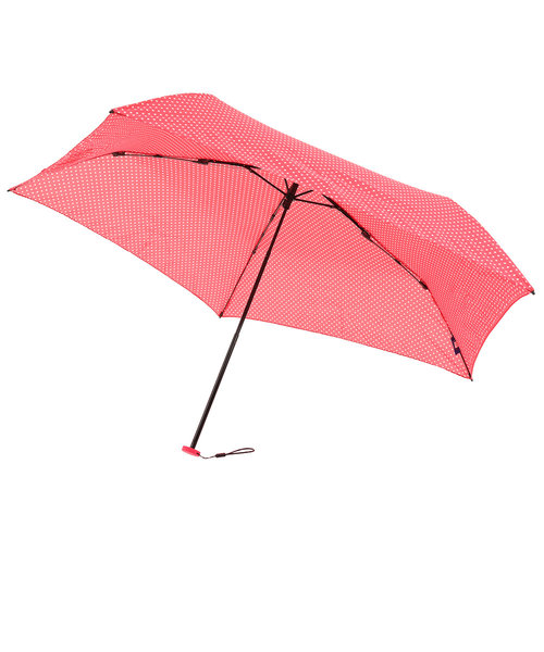 晴雨兼用 折りたたみ傘 ピンドット 830-004 RS ローズ 暑さ対策 熱中症対策
