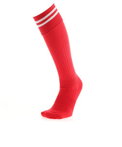 サッカー ソックス ジュニア ドライプラス ライン ストッキング 1足組 750GM9OK002-RED-J 赤 靴下 速乾