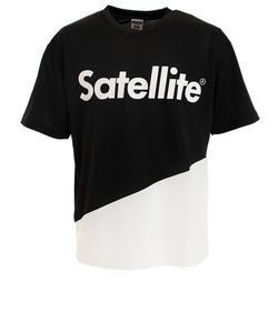 バドミントン ウェア Tシャツ 半袖 2トーン ドライ STS2D BLACK/WHITE