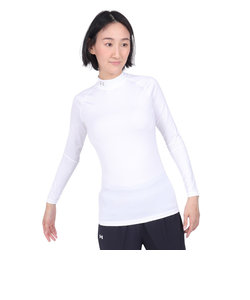 アンダーアーマー（UNDER ARMOUR）ヒートギア コンプレッション ロングスリーブ モック 1358605 WHT AT オンライン価格 速乾