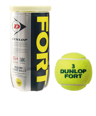 ダンロップ（DUNLOP）硬式用テニスボール フォート 缶 2個入り 