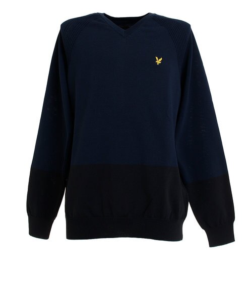 ライルアンドスコット Lyle Scott ゴルフウエア メンズ 長袖vネックセーター Lsm 9c Ab05 Navy Super Sports Xebio Mall店 スーパースポーツゼビオ の通販 Mall