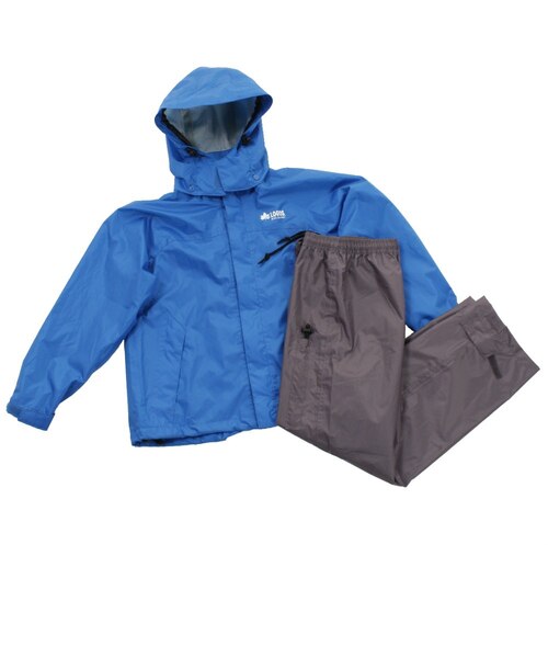 ロゴス Logos レインコート 上下 ジュニア レインスーツ 242 Blu B 収納袋付 青 ブルーレインウェア 防災 Super Sports Xebio Mall店 スーパースポーツゼビオ の通販 Mall