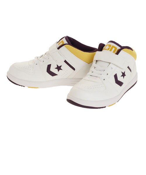 コンバース Converse スニーカー ジュニア Erxコート Mid 19ss 白 ベルクロ 紐なし Super Sports Xebio Mall店 スーパースポーツゼビオ の通販 Mall