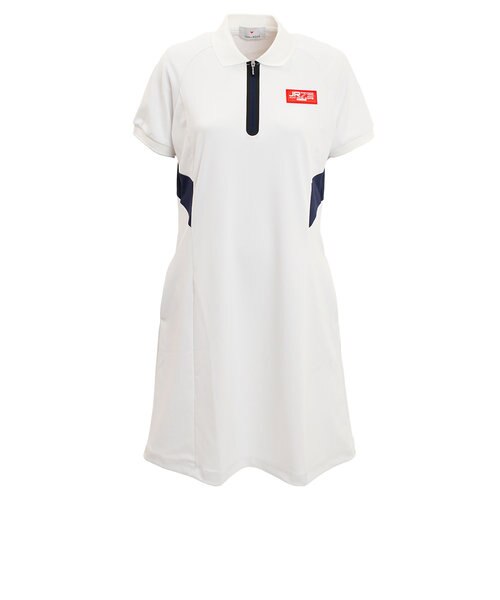 ジュンアンドロぺ Jun Rope ゴルフウエア レディース 配色リブ衿ワンピース Ere 10 Super Sports Xebio Mall店 スーパースポーツゼビオ の通販 Mall