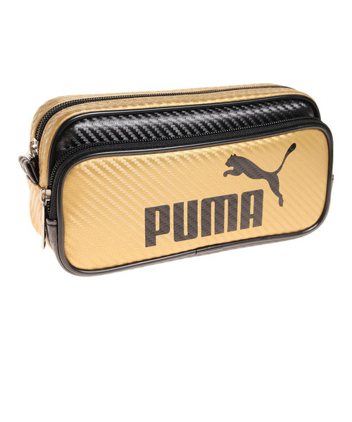 プーマ（PUMA）カラーカーボンWペンケース ゴールド 787PMGD