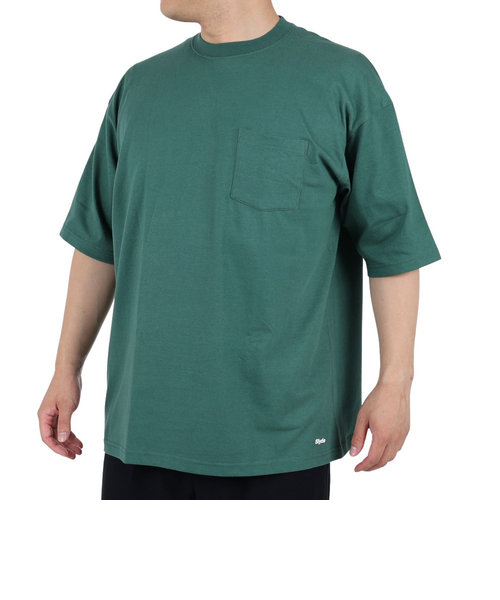 Tシャツ メンズ 半袖 ビッグ ショートスリーブ ポケット SL-ALL-005-GRN カットソー