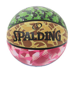 スポルディング（SPALDING）バスケットボール 7号球 ミックスカモ ラバー 84-539J 屋外 室外