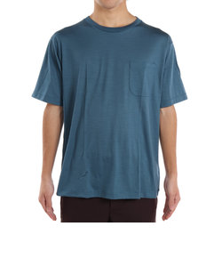 エルケクス（ELKEX）半袖Tシャツ メンズ メリノウール クルーネック EKM1FA3119 BLU ウール100%