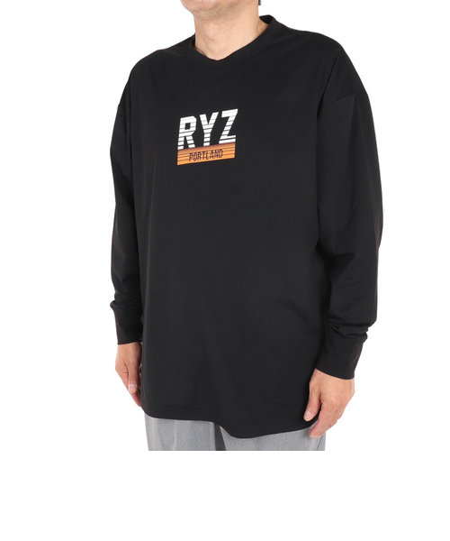 ライズ（RYZ）バスケットボールウェア ロンT N/08 長袖Tシャツ 751R1CD6607 BLK 速乾