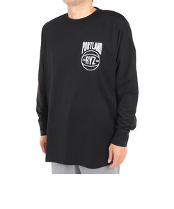 ライズ（RYZ）バスケットボールウェア ロンT B.T.PDX 長袖Tシャツ 751R1CD6610 BLK 速乾
