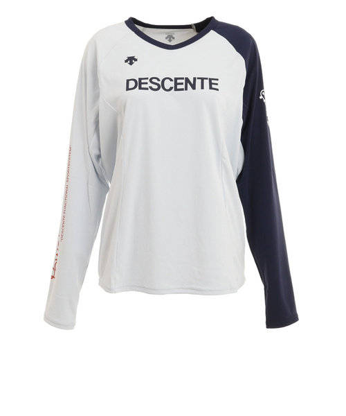 デサント（DESCENTE）バレーボールウェア 透けにくいプラクテイス長袖Tシャツ DX-B1045XB BLNV
