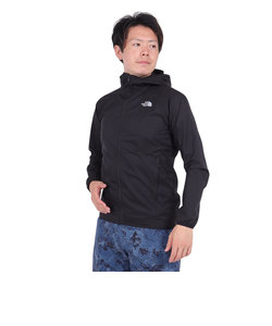 ノースフェイス（THE NORTH FACE）軽量 防風 フルジップパーカー スワローテイルベントフーディ NP22280 K