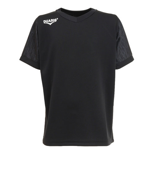 デュアリグ（DUARIG）サッカーウェア ジュニア ドライプラス 半袖 Tシャツ プラクティスシャツ 2S8210-SCWR-742UK BLK 速乾