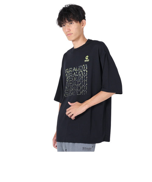 半袖Tシャツ メンズ ドライ プリントメッシュTLF CT2S3354-TR863-DGCD BLK