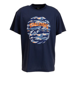 スポルディング（SPALDING）バスケットボールウェア UVカット Tシャツ タイガーカモボール SMT22001NV 速乾