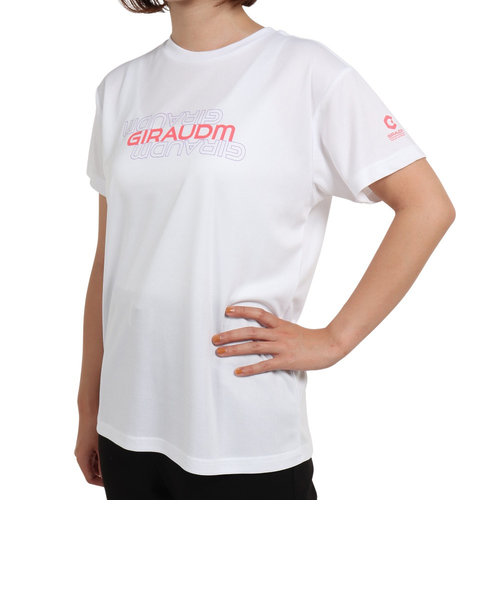 半袖Tシャツ レディース プリントメッシュTRG CT2S3374-TR864-DGCD WHT