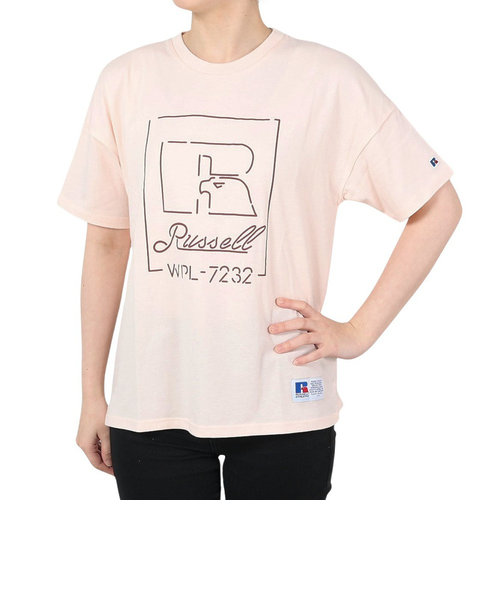 ラッセル（RUSSELL）PRINT LOGO 半袖Tシャツ RBL22S1001 PNK