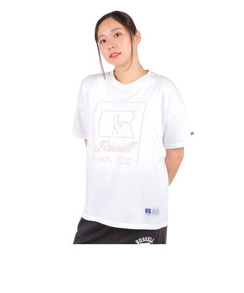 ラッセル（RUSSELL）PRINT LOGO 半袖Tシャツ RBL22S1001 WHT