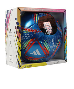 アディダス（adidas）サッカーボール 4号球 アル・リフラ コンペティション キッズ 青色 AF451B