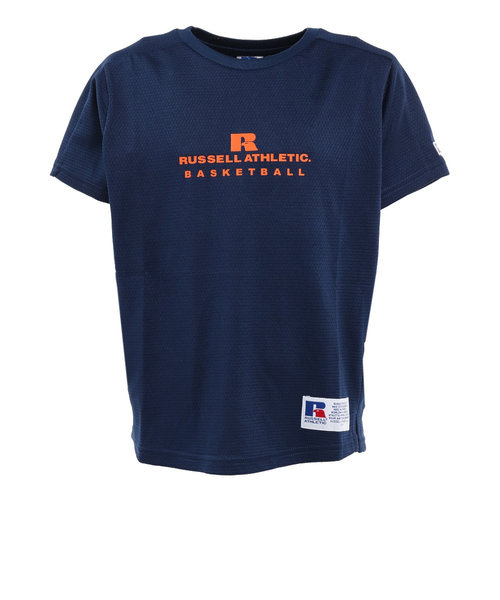 ラッセル（RUSSELL）バスケットボールウェア ジュニア DRYPOWER PP 半袖Tシャツ RBBJ21S001 NVY