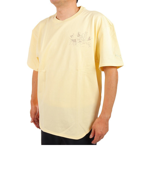 プーマ（PUMA）半袖Tシャツ メンズ SUPER PUMA フラッグTシャツ 671098 41 YEL