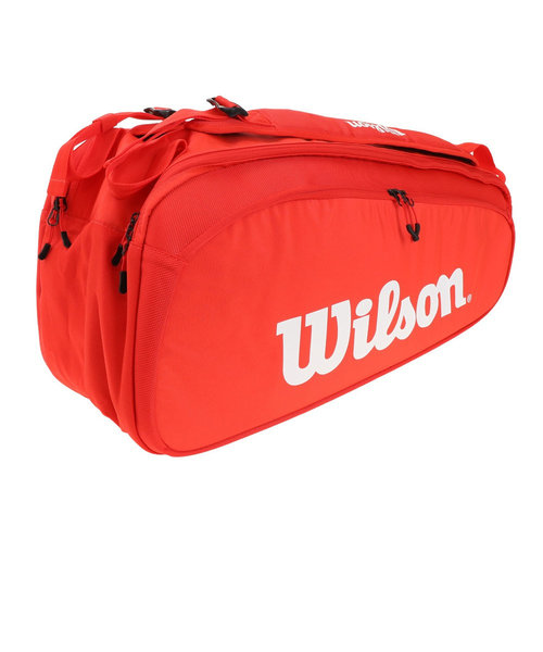 ウイルソン（Wilson）テニス ラケットバッグ SUPER TOUR 9PK RED WR8010501001 9本収納可
