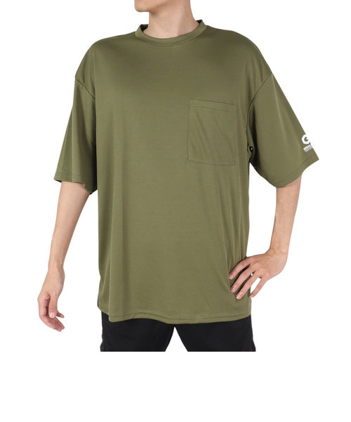 半袖Tシャツ メンズ プリントメッシュTシャツ CT2S3346-TR863-DGSD OLIVE
