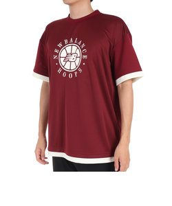 ニューバランス（new balance）バスケットボールウェア Logo Layerd 半袖Tシャツ AMT25058NBY 速乾