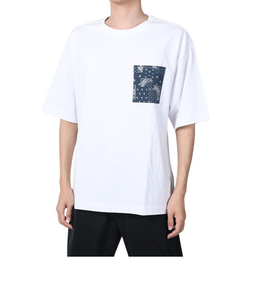 エルケクス（ELKEX）ポケット プリント 半袖Tシャツ EKM2S14182 WHT