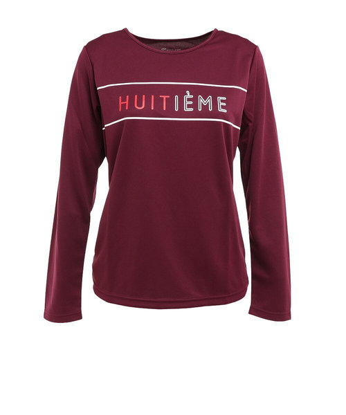 ウィッテム（HUITIEME）テニスウェア レディース Logo Flock 長袖Tシャツ HU19F02LS733164MRN 速乾 UVカット